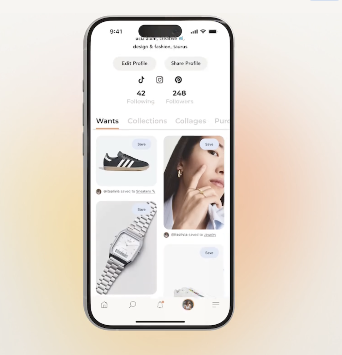 Locker shopping collage feature