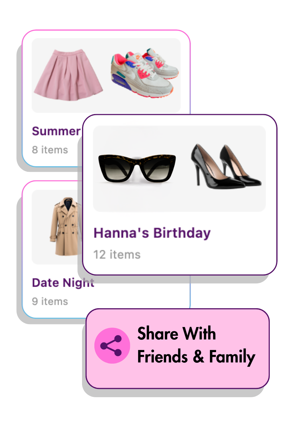 Wontsy collections - organize saved items